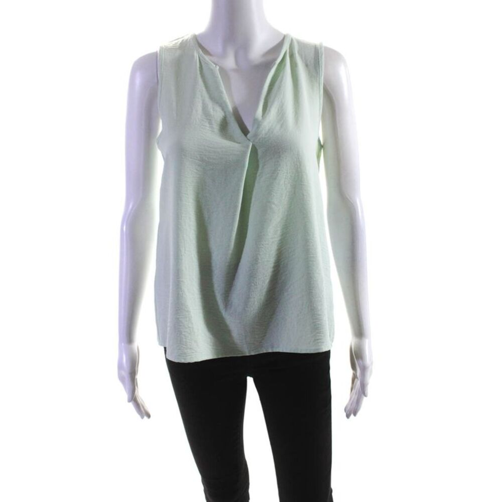 B Collection by Bobeau Womens Rudy Blouse Green Size 0 13600223
